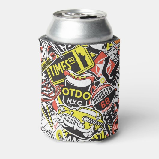 New York Urban: sticker patchwork. Blikjeskoeler (Blikje Achterkant)