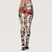 New York Urban: sticker patchwork. Leggings (Achterkant)