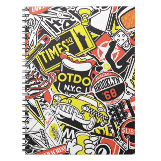 New York Urban: sticker patchwork. Notitieboek