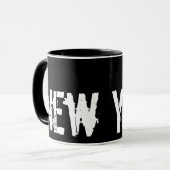 New York - Urban Style Black en White Mok (Voorkant links)