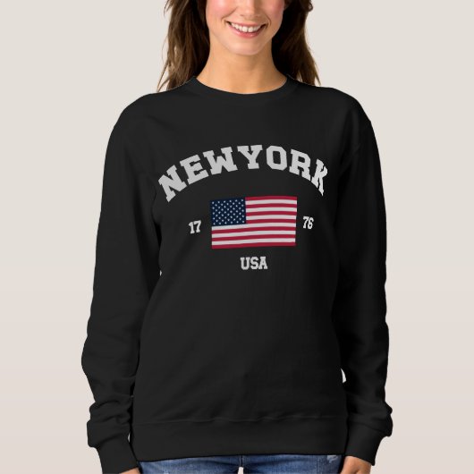 New York USA Amerika Varsity Unisex Man Woman Clot Trui (Voorkant)