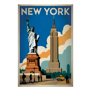 New York USA antiek Perfect Poster