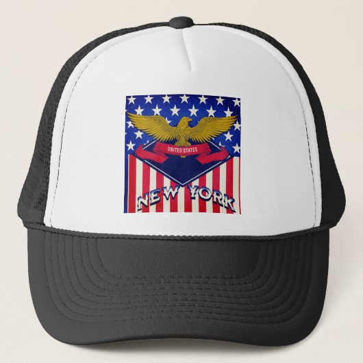 New York USA Flag Trucker Pet (Voorkant)