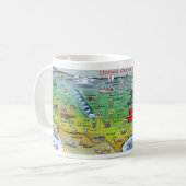 New York USA Map Koffiemok (Voorkant links)