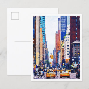 New York USA Olieverf Stad Landschap Briefkaart