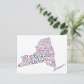 New York USA Slang Word Art Map Briefkaart (Staand voorkant)