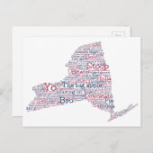 New York USA Slang Word Art Map Briefkaart (Voorkant / Achterkant)