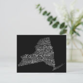 New York USA Slang Word Art Map Briefkaart (Staand voorkant)