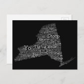 New York USA Slang Word Art Map Briefkaart (Voorkant / Achterkant)