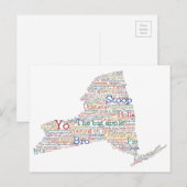 New York USA Slang Word Art Map  Briefkaart (Voorkant / Achterkant)