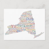 New York USA Slang Word Art Map Briefkaart (Voorkant)