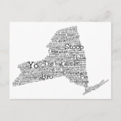New York USA Slang Word Art Map Briefkaart (Voorkant)