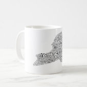 New York USA Slang Word Art Map Coffee Mok (Voorkant links)