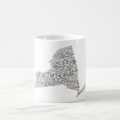 New York USA Slang Word Art Map Coffee Mok (Center)