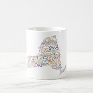 New York USA Slang Word Art Map Koffiemok