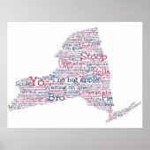 New York USA Slang Word Art Map Poster (Voorkant)