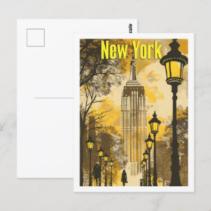 New York USA Vintage Beroemde Reisplaats Briefkaart