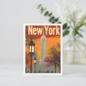 New York USA Vintage Beroemde Reisplaats Briefkaart (Staand voorkant)