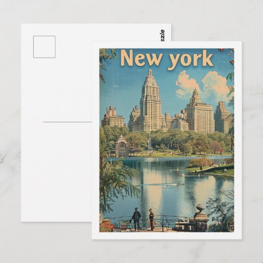 New York USA Vintage Beroemde Reisplaats Briefkaart (Voorkant / Achterkant)