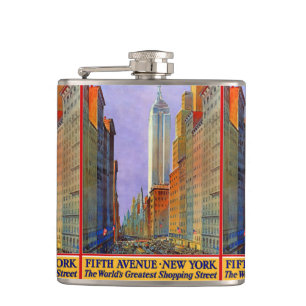 New York USA Vintage Reiskolf Heupfles