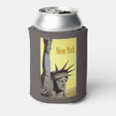 New York USA Vintage Travel koelbox Blikjeskoeler (Blikje Achterkant)
