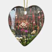 New York Valentijnsdag Floral Shop Window Hearts Keramisch Ornament (Links)