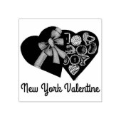 New York Valentijnsdag NYC Box of Chocolates Rubberstempel (Afrduk)