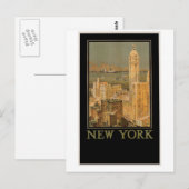  New York van Glasgow door de Anchor Line Briefkaart (Voorkant / Achterkant)