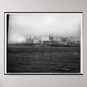 New York van Gouverneur's Island c1900 Poster