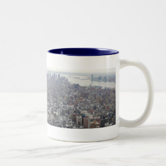 New York van het Empire State Building Tweekleurige Koffiemok