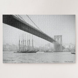 New York van onder de Brooklyn Bridge Legpuzzel