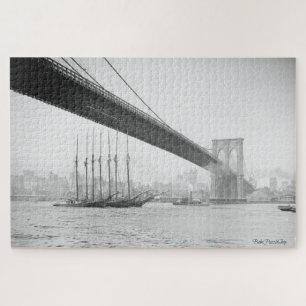 New York van onder de Brooklyn Bridge Legpuzzel