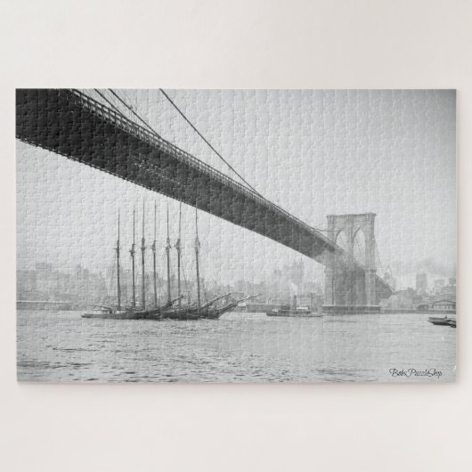 New York van onder de Brooklyn Bridge Legpuzzel (Horizontaal)