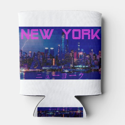 New york Vaporwave Retro Blikjeskoeler (Achterkant)