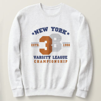 New York varsity wear typography emblem Trui