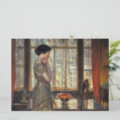 New York venster in de winter (door Childe Hassam) Kaart (Staand voorkant)
