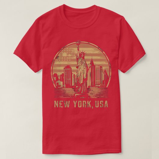 New York Verenigde Staten 1 T-shirt (Design voorkant)