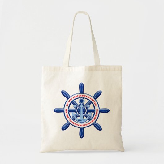 New York, Verenigde Staten, Aanpasbaar, Zeereizen Tote Bag (Voorkant)