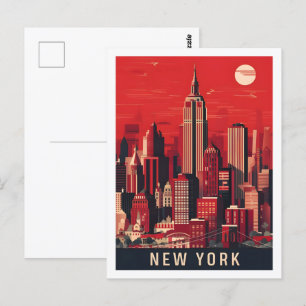 New York Verenigde Staten Beroemde Reisplaats Briefkaart