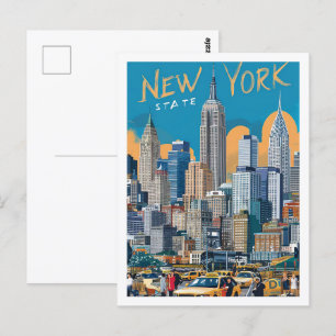 New York Verenigde Staten Beroemde Reisplaats Briefkaart