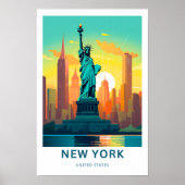 New York Verenigde Staten Reizen Poster (Voorkant)