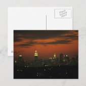 New York, Verenigde Staten. Skyline of uptown Manh Briefkaart (Voorkant / Achterkant)