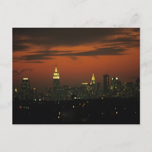 New York, Verenigde Staten. Skyline of uptown Manh Briefkaart (Voorkant)