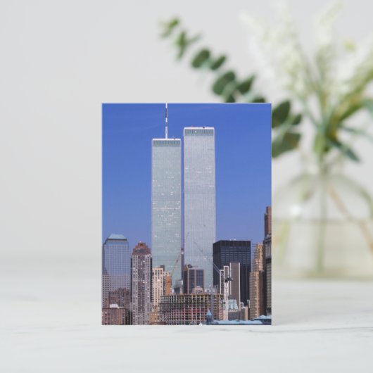 New York, Verenigde Staten. Twee torens van de ber Briefkaart (Staand voorkant)