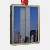 New York, Verenigde Staten. Twee torens van de ber Metalen Ornament (Rechts)