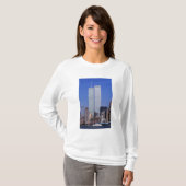 New York, Verenigde Staten. Twee torens van de ber T-shirt (Voorkant volledig)