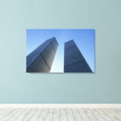 New York, Verenigde Staten. Uitzicht omhoog aan du Canvas Afdruk (Insitu (Houten vloer))