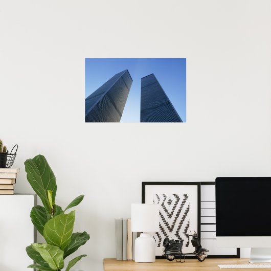 New York, Verenigde Staten. Uitzicht omhoog aan du Poster (Thuiskantoor)