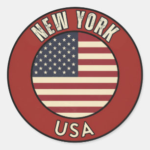 New York Verenigde Staten van Amerika Ronde Sticker