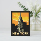 new york verenigde staten vs  retro - reizen briefkaart (Staand voorkant)